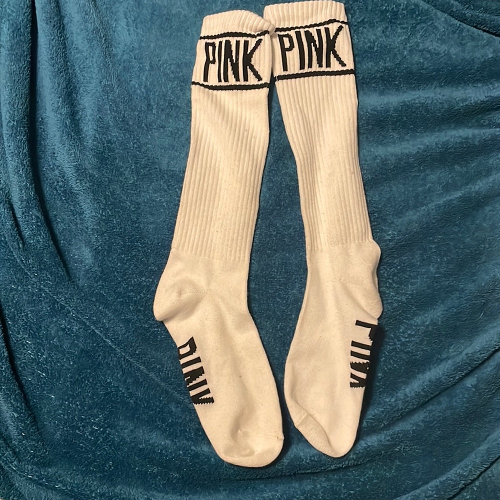 Knee high pink socks